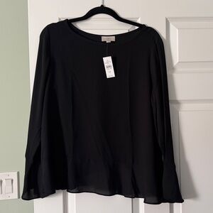 LOFT Charcoal Long Sleeve Top
